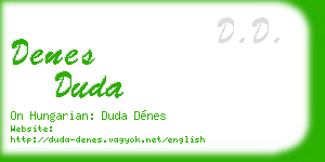 denes duda business card