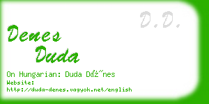 denes duda business card